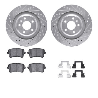R1 Concepts® - Drilled and Slotted Rear Brake Kit with Optimum OE Pads