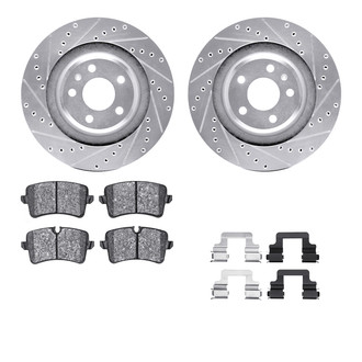 R1 Concepts® - Drilled and Slotted Rear Brake Kit with Optimum OE Pads