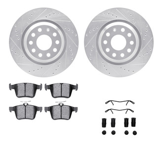 R1 Concepts® - Drilled and Slotted Rear Brake Kit with 5000 OE Pads