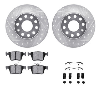 R1 Concepts® - Drilled and Slotted Rear Brake Kit with Optimum OE Pads