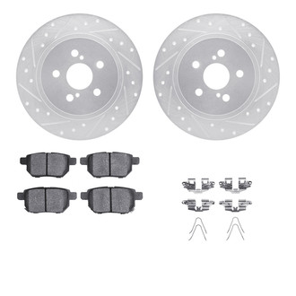 R1 Concepts® - Drilled and Slotted Rear Brake Kit with Optimum OE Pads