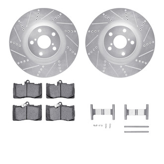 R1 Concepts® - Drilled and Slotted Brake Kit with Optimum OE Pads