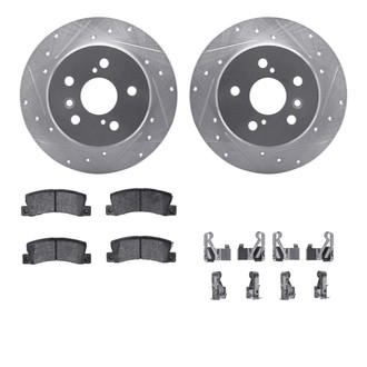 R1 Concepts® - Drilled and Slotted Rear Brake Kit with 5000 OE Pads