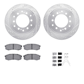 R1 Concepts® - Drilled and Slotted Rear Brake Kit with 5000 OE Pads