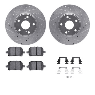 R1 Concepts® - Drilled and Slotted Front Brake Kit with 5000 OE Pads