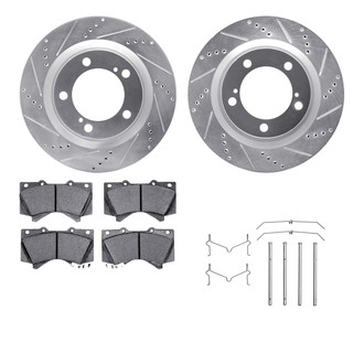 R1 Concepts® - Drilled and Slotted Front Brake Kit with 5000 OE Pads