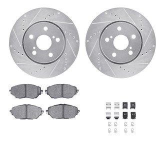 R1 Concepts® - Drilled and Slotted Brake Kit with 5000 OE Pads