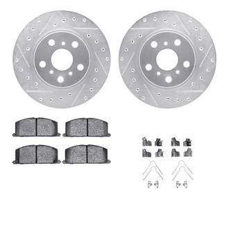 R1 Concepts® - Drilled and Slotted Front Brake Kit with Optimum OE Pads
