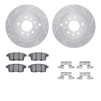 R1 Concepts® - Drilled and Slotted Rear Brake Kit with 5000 OE Pads