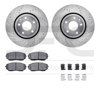R1 Concepts® - Drilled and Slotted Brake Kit with Optimum OE Pads