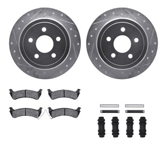 R1 Concepts® - Drilled and Slotted Rear Brake Kit with Optimum OE Pads