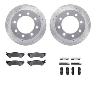 R1 Concepts® - Drilled and Slotted Rear Brake Kit with Optimum OE Pads
