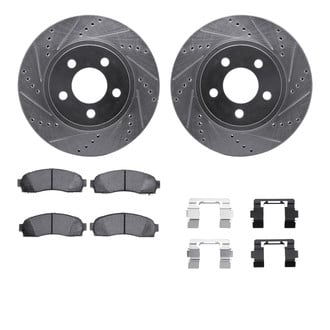 R1 Concepts® - Drilled and Slotted Brake Kit with Optimum OE Pads