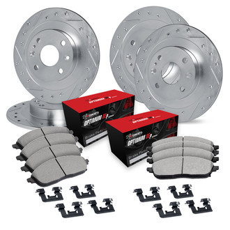 R1 Concepts® - Drilled and Slotted Brake Kit with Optimum OE Pads