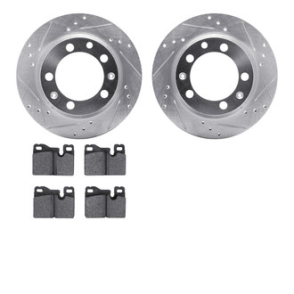 R1 Concepts® - Drilled and Slotted Rear Brake Kit with Optimum OE Pads