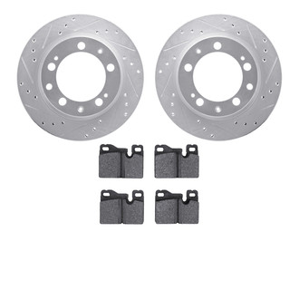 R1 Concepts® - Drilled and Slotted Rear Brake Kit with Optimum OE Pads