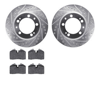 R1 Concepts® - Drilled and Slotted Front Brake Kit with Optimum OE Pads