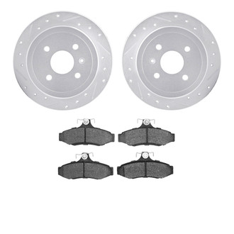 R1 Concepts® - Drilled and Slotted Rear Brake Kit with Optimum OE Pads