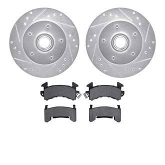 R1 Concepts® - Drilled and Slotted Front Brake Kit with 5000 OE Pads