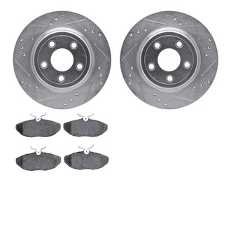 R1 Concepts® - Drilled and Slotted Rear Brake Kit with Optimum OE Pads