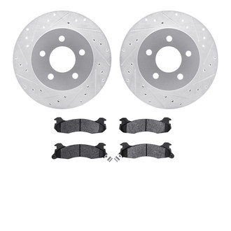 R1 Concepts® - Drilled and Slotted Rear Brake Kit with Optimum OE Pads
