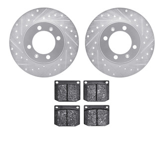 R1 Concepts® - Drilled and Slotted Front Brake Kit with Optimum OE Pads