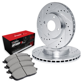 R1 Concepts® - Drilled and Slotted Brake Kit with Optimum OE Pads