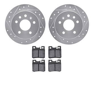 R1 Concepts® - Drilled and Slotted Rear Brake Kit with Optimum OE Pads