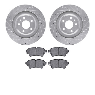 R1 Concepts® - Drilled and Slotted Rear Brake Kit with Optimum OE Pads