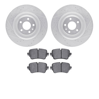 R1 Concepts® - Drilled and Slotted Rear Brake Kit with Optimum OE Pads