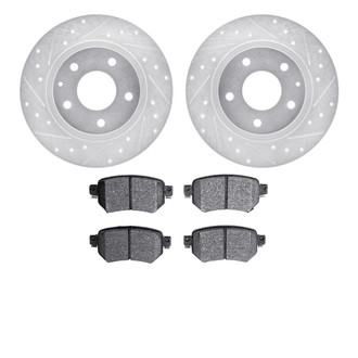 R1 Concepts® - Drilled and Slotted Rear Brake Kit with Optimum OE Pads
