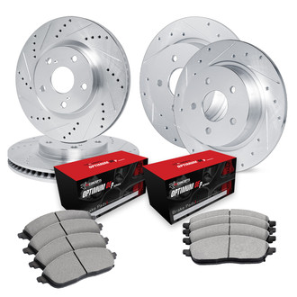 R1 Concepts® - Drilled and Slotted Brake Kit with Optimum OE Pads
