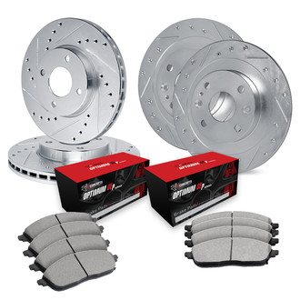 R1 Concepts® - Drilled and Slotted Brake Kit with Optimum OE Pads