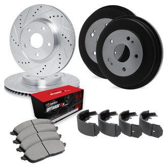 R1 Concepts® - Drilled and Slotted Brake Kit with Optimum OE Pads