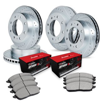 R1 Concepts® - Drilled and Slotted Brake Kit with Optimum OE Pads
