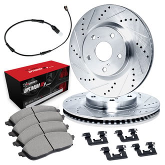 R1 Concepts® - Drilled and Slotted Rear Brake Kit with Optimum OE Pads