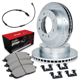 R1 Concepts® - Drilled and Slotted Front Brake Kit with Optimum OE Pads