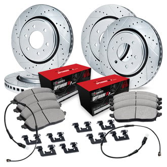 R1 Concepts® - Drilled and Slotted Brake Kit with Optimum OE Pads