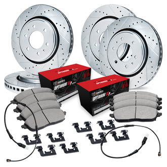 R1 Concepts® - Drilled and Slotted Brake Kit with Optimum OE Pads
