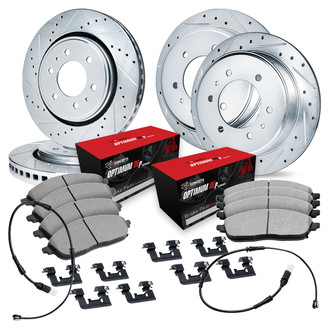 R1 Concepts® - Drilled and Slotted Brake Kit with Optimum OE Pads