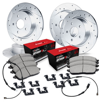 R1 Concepts® - Drilled and Slotted Brake Kit with Optimum OE Pads