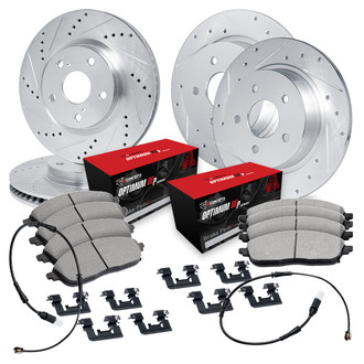 R1 Concepts® - Drilled and Slotted Brake Kit with Optimum OE Pads