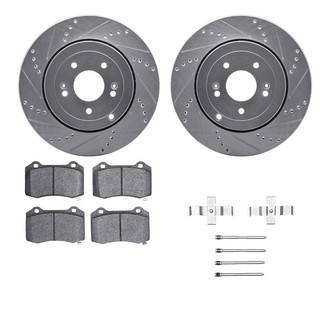 R1 Concepts® - eLINE Series Drilled and Slotted Rear Brake Kit with Performance Off-Road/Tow Brake Pads