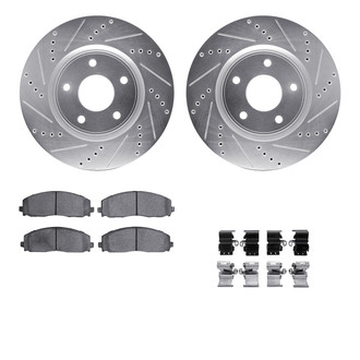 R1 Concepts® - eLINE Series Drilled and Slotted Brake Kit with Performance Off-Road/Tow Brake Pads