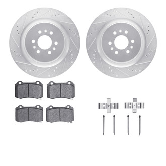R1 Concepts® - eLINE Series Drilled and Slotted Brake Kit with Performance Off-Road/Tow Brake Pads