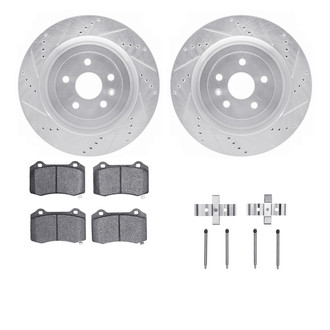 R1 Concepts® - eLINE Series Drilled and Slotted Rear Brake Kit with Performance Off-Road/Tow Brake Pads