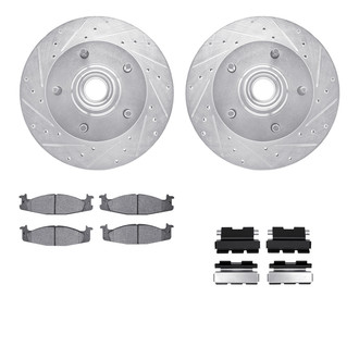 R1 Concepts® - eLINE Series Drilled and Slotted Brake Kit with Performance Off-Road/Tow Brake Pads