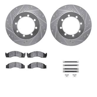 R1 Concepts® - Drilled and Slotted Brake Kit with Performance Off-Road/Tow Brake Pads