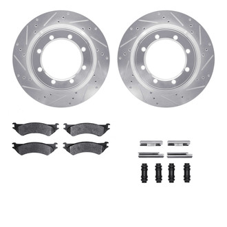 R1 Concepts® - eLINE Series Drilled and Slotted Rear Brake Kit with Performance Off-Road/Tow Brake Pads