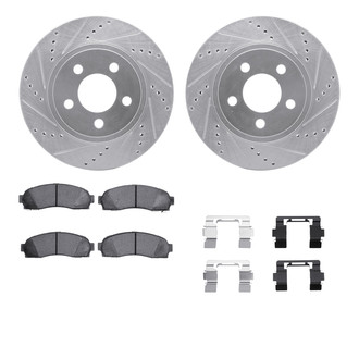 R1 Concepts® - eLINE Series Drilled and Slotted Brake Kit with Performance Off-Road/Tow Brake Pads